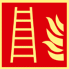 Señal de escalera de incendio